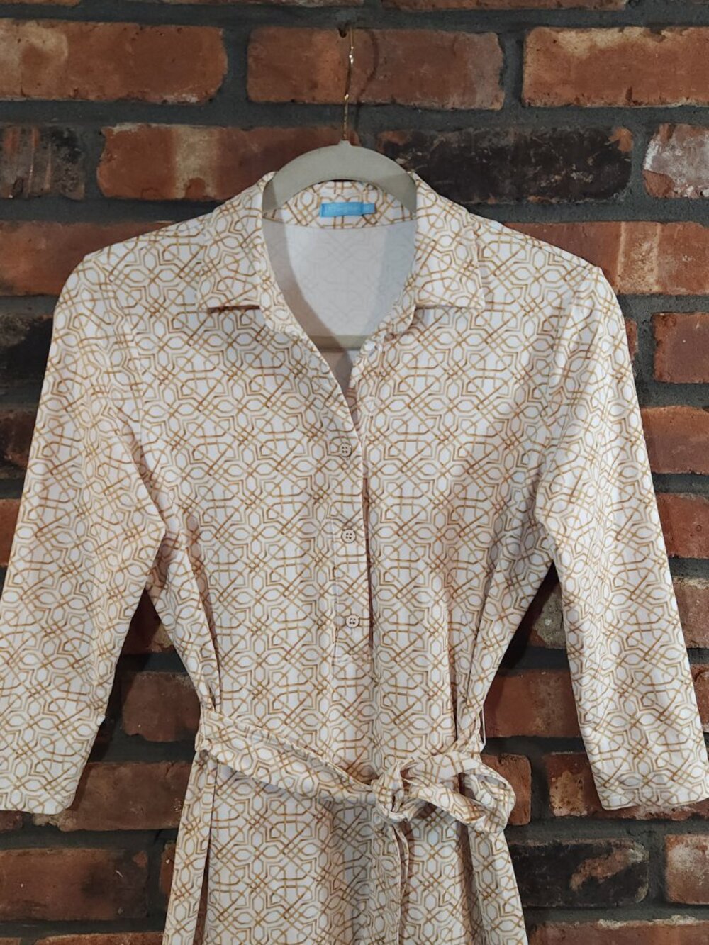 J. McLaughlin Printed Catalina Cloth Shirtdress Quiet Luxury Career Women's XS - Picture 3 of 7